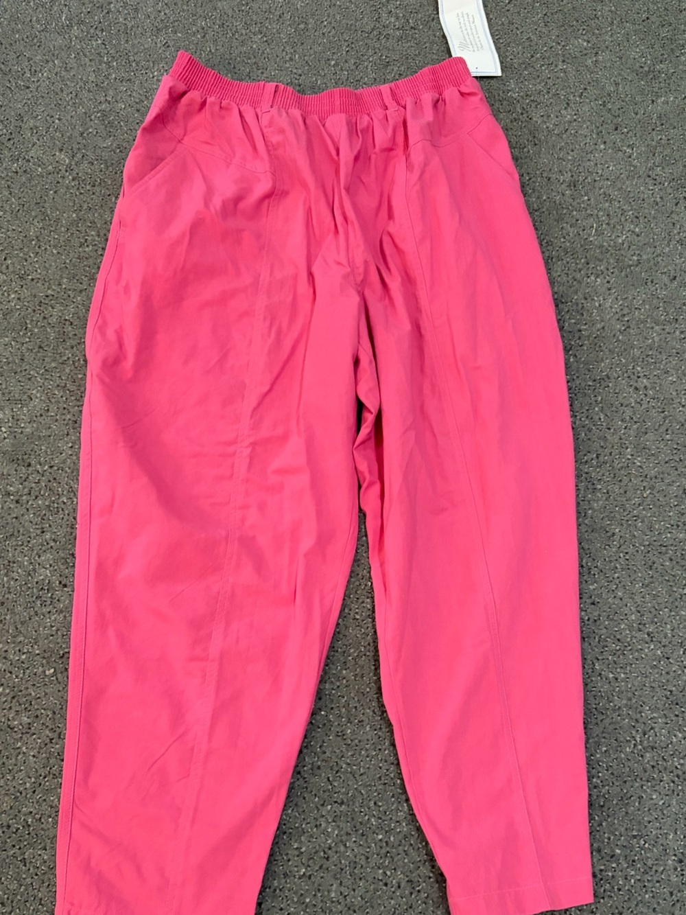 New vintage Maggie Lawrence Bright Pink Elastic Waist Trousers22/24